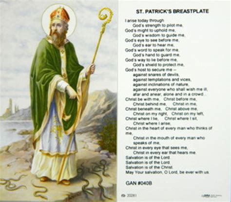 St Patricks Breastplate Paper Holy Card Our Daily Bread Catholic Ts