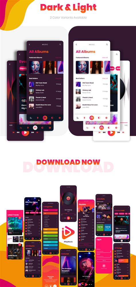 Music App Ui Kit Xd · Pinspiry