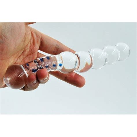 Crystal Anal Beads Glass Dildo Massager Anus Butt Plug Clit G Spot