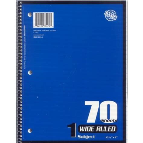 Wholesale Norcom 1 Subject Wide Ruled Notebook At