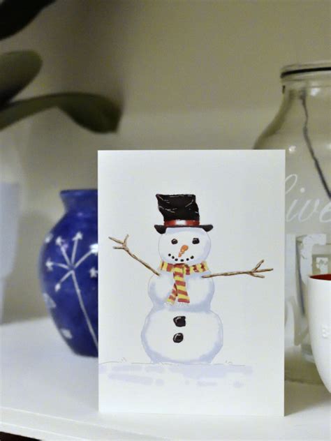 Snowman Christmas Card Crafty Kestrel