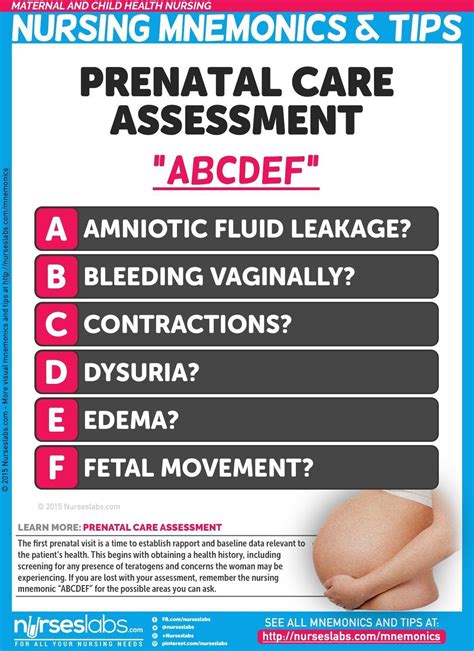 Prenatal Care Assessment Abcdef Maternal And Child Health Nursing