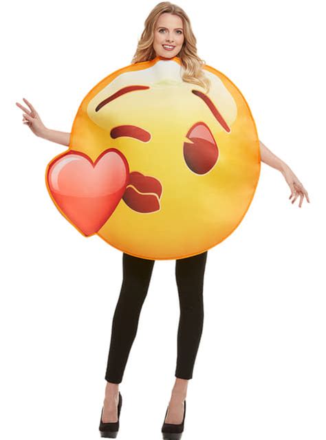 Emoji Costume Heart Kiss The Coolest Funidelia