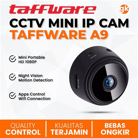 Jual Taffware A9 Mini IP Camera WiFi CCTV HD 1080P Spy Cam Magnetic