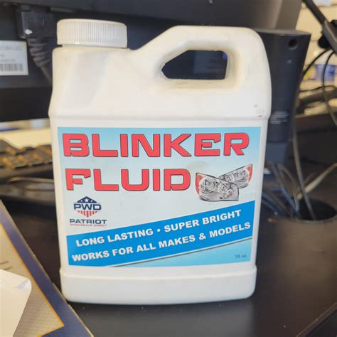 Blinker Fluid Bottle I Saw At Tire Store Lol Rmildlyinteresting