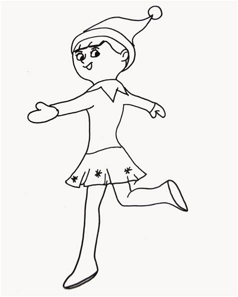Girl Elf Coloring Page At Free Printable Colorings