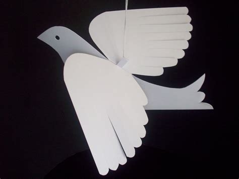 Paper Birdssix Medium White Paper Doves