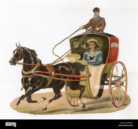 Horse Drawn Carriage Victorian Era Stock Photo Alamy