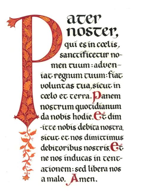 Pater noster, qui es in caelis, sanctificetur nomen tuum. Pater Noster | Latim