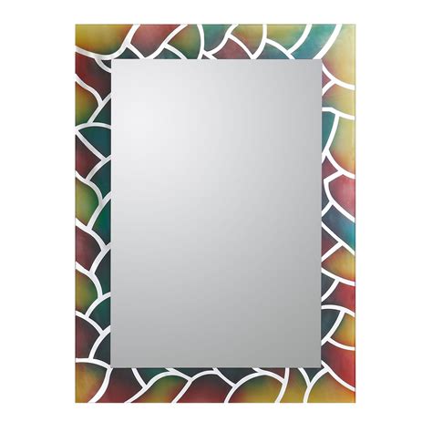 Decor Wonderland Abstract Frameless Wall Mirror Floor Mirror Wall