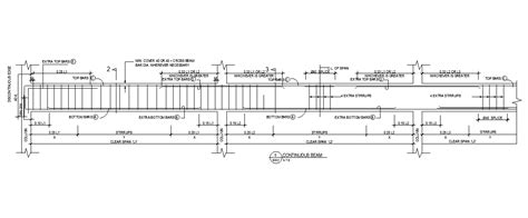 Continuous Beam Detail Is Given In This Autocad Drawing File Download