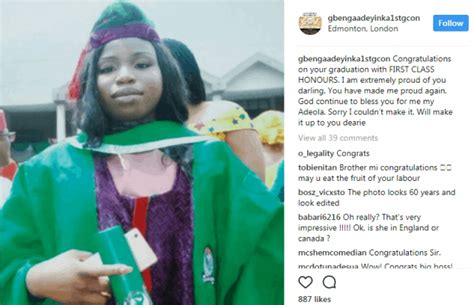 gbenga adeyinka celebrates daughter as she graduates from covenant university with first class