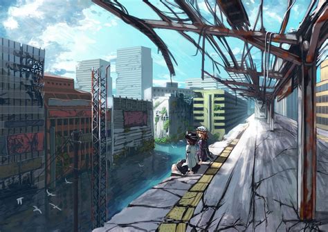 31 Anime City Landscape Wallpaper