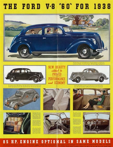 1938 Ford Thrifty Sixty Mailer Ford Vintage Cars Cars Ads