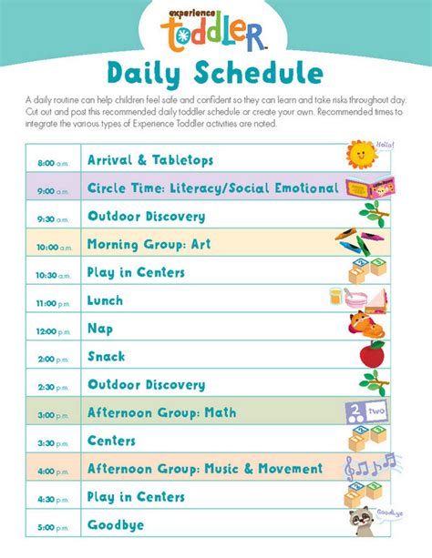 Integrating Experience Toddler Into The Daily Schedule Mother Goose Time