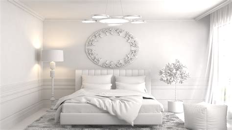 Wallpaper Interior Design Bedroom Bed White Style 3840x2160 Uhd 4k