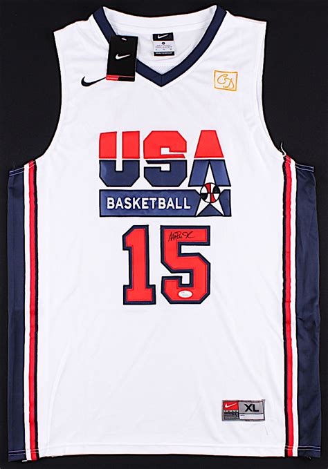 Magic Johnson Signed Nike Team Usa Dream Team Jersey Jsa Pristine