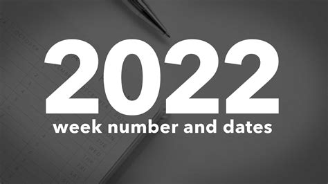 2022 Calendar Week Numbers And Dates List Of National Days
