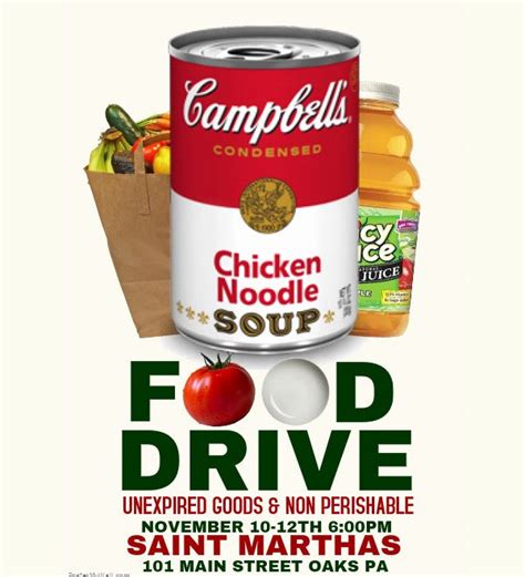 End products cannot be created for sale using. 40 Can Food Drive Flyer | Desalas Template