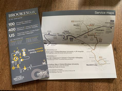 Oxford Bus Brookes Bus Timetable Leaflet Grelly Uk