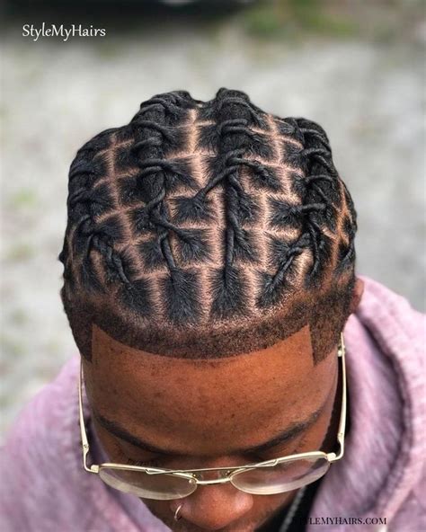 Two Strand Twists Braids For Men With Short Hair Black Hair Man With