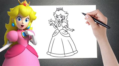 COMO DESENHAR A PRINCESA PEACH Do FILME SUPER MARIO Passo A Passo