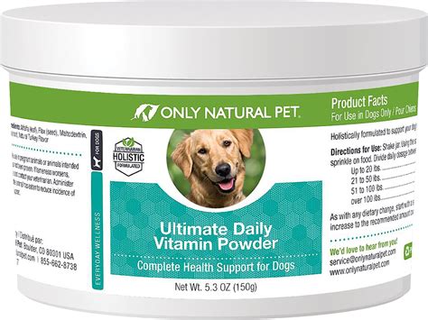 Only Natural Pet Ultimate Daily Vitamins Powder Dog Supplement 53 Oz