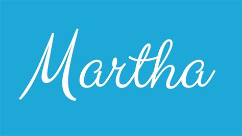 Learn How To Sign The Name Martha Stylishly In Cursive Writing Youtube