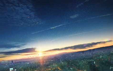 3840x2400 Anime City Cityscape Cloud 4k Hd 4k Wallpapers