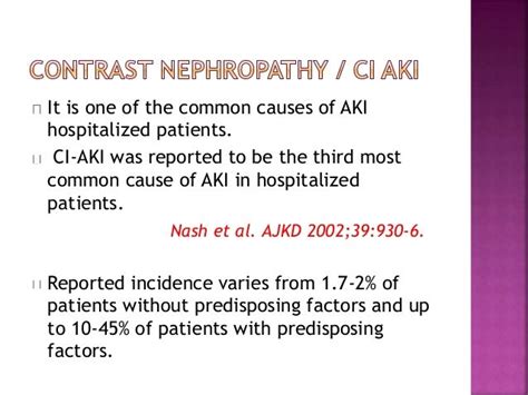 Contrast Nephropathy Aki