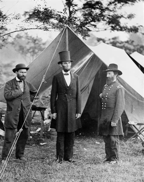 Abraham Lincoln At Antietam During Civil War Union Military Leaders