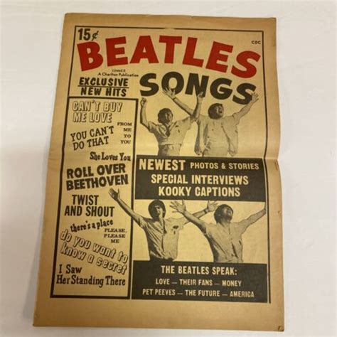 1964 Beatles Songs Magazine Publication By Charlton Vol 1 No 2 Ebay