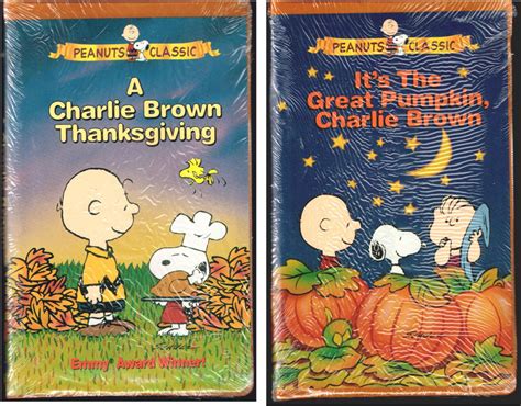 Charlie Brown Vhs Cartoons Movies It S The Great Pumpkin A Charlie Brown Thanksgiving
