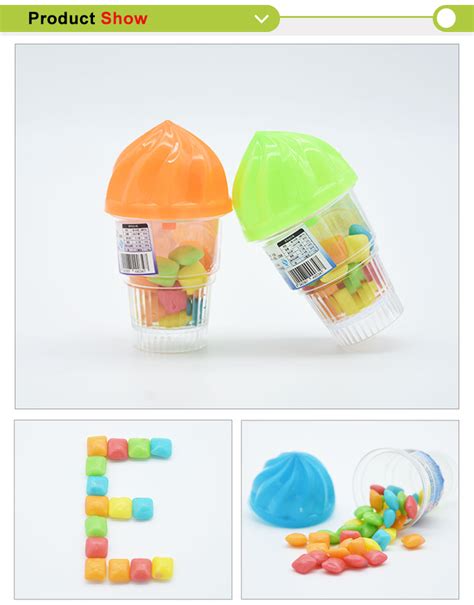 Mini Ice Cream Shape Cartoon Candy Toy Xylitol Tutti Frutti Bubble Gum