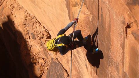 First Rappel Of Cassidy Arch Canyon In Capitol Reef National Park Zac