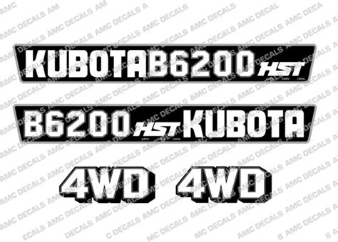 Kubota Compact Tractor Sticker Kit Decal Kit B6000 B6001 B6100 B7000