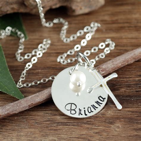 Personalized Communion Necklace, Confirmation Jewelry, Gift for Girl ...