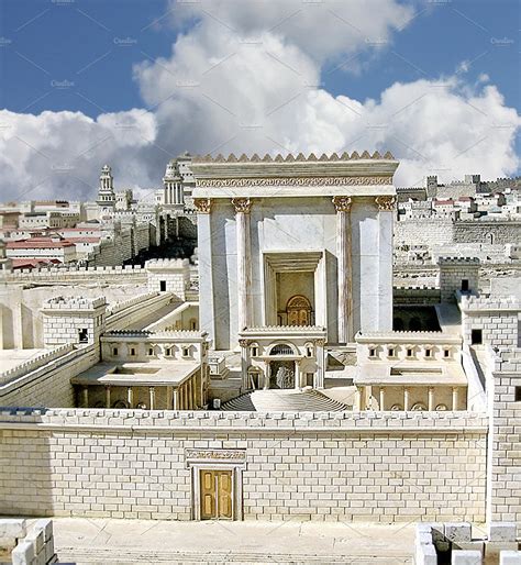 Second Temple Ancient Jerusalem High Quality Architecture Stock