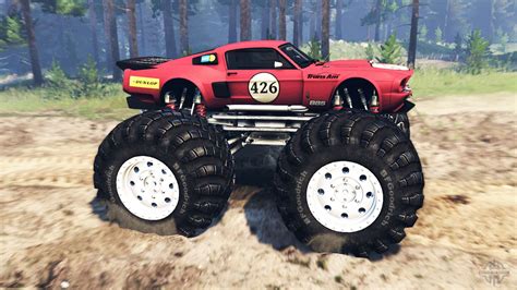 Ford Mustang Shelby Gt500 Monster Truck For Spin Tires