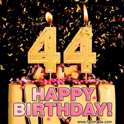 Happy 44th Birthday Cake  And Video With Sound Free Download