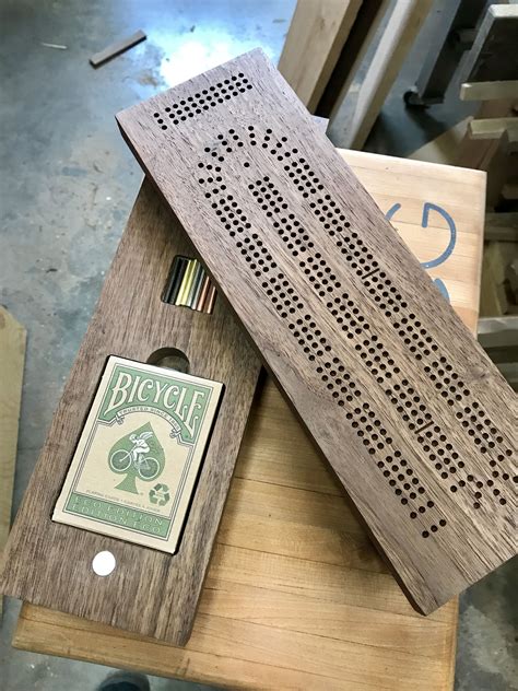 Buy A Custom Cribbage Board With Internal Peg And Card Storage Made To