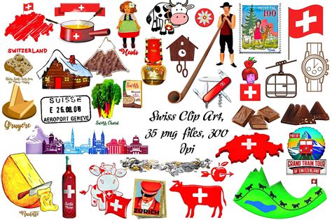 Swiss Culture Clip Art 35 Pngs By Frankiesdaughtersdesign On