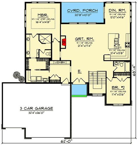 Two Bedroom Contemporary Ranch House Plan 890049ah Architectural