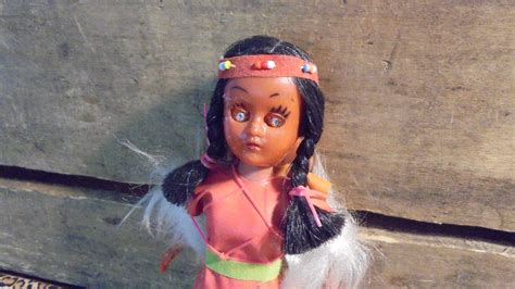 native american indian doll vintage 1950 twins in papoose very etsy