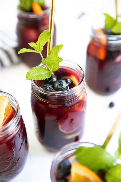 Blueberry Sangria The Forked Spoon