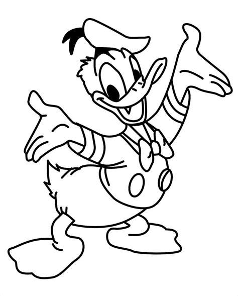 Pato Donald para Colorir e Imprimir Muito Fácil Colorir e Pintar