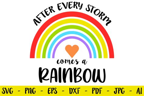 Rainbow Baby Svg After Every Storm Svg Illustration Par