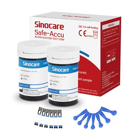 Buy Sinocare Es Strips Blood Glucose Test Strips 50 Pcs No Need Code