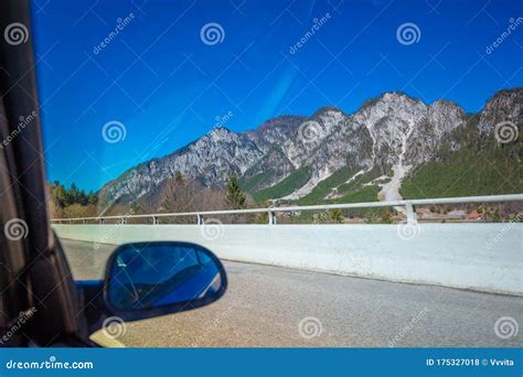 Driving A Car On A Mountain Road Stock Photo Image Of National