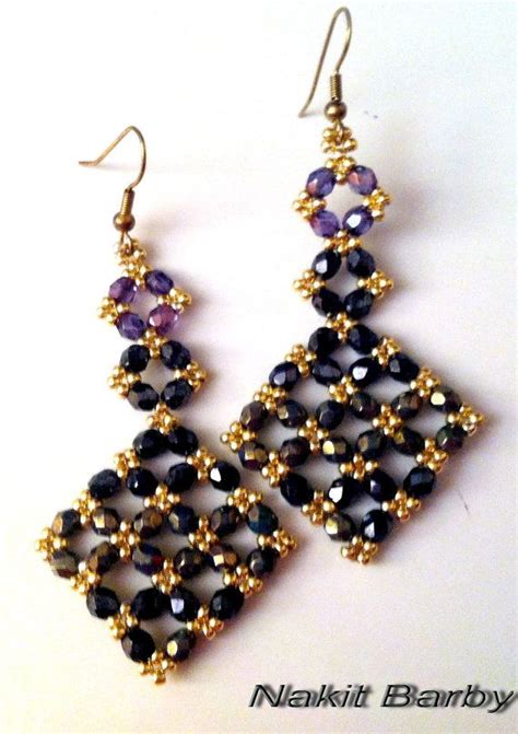 Beaded Earrings Made With Czech Beads By NakitBarby On Etsy 20 00